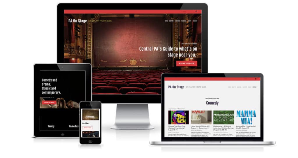 pa on stage website | Sparrow Websites