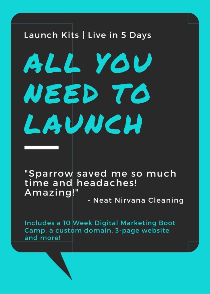 sparrow launch kits | Sparrow Websites